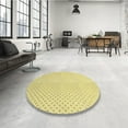 thumbnail image 4 of Ahgly Company Machine Washable Indoor Square Transitional Sun Yellow Area Rugs, 5' Square, 4 of 7