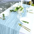 thumbnail image 4 of Yhmxh Cheesecloth Table Runner 35"x118", Boho Table Runner Decor Soft Gauze Rustic Wrinkle Wedding Table Decor for 10ft Table Birthday Party, Baby Shower, Bridal Shower, Home & Event Decor, 4 of 4