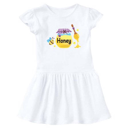 

Inktastic Sweet as Honey with Honey Jar and Bee Gift Baby Girl Dress