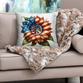 thumbnail image 5 of Funda de cojín de girasol | Funda de cojín de lino de 45 x 45 cm | Tejido suave y transpirable | Funda de cojín decorativa de doble cara con el Día de la Independencia | Decoración para sofá o sofá, 5 of 5