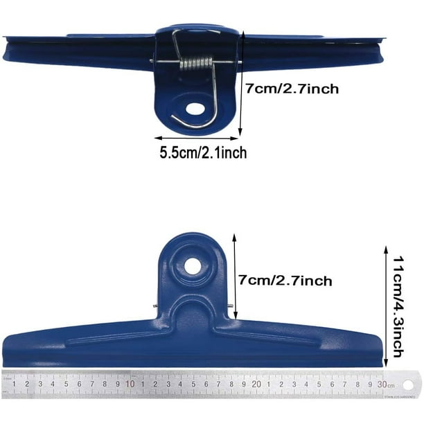 Extra Large Bulldog Clips 2 Pack 12 Inch Blue Huge Jumbo Stainless
