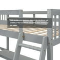 thumbnail image 2 of Bellemave L-Shaped Loft Bed with L-shaped Desk Twin Size Loft Bed with Desk for 2 Wood Corner Twin Beds with Ladder and Guardrails for Teens, No Box Spring Needed (Gray), 2 of 11