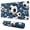 Blue Soccer Balls, variant on Long Mouse Pads for Desk,Blue Soccer Themed Pattern Desk Mats on Top Of Desks, Desk Mouse Pad Extra Large with 3mm Non-Slip Base and Stitched Edge for Gaming,Office,Work,Home 31.5"x11.8"
