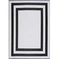 thumbnail image 3 of Playa Rug Reversible Indoor/Outdoor 100% Recycled Plastic Floor Mat/Rug - Weather, Water, Stain, Fade and UV Resistant - Paris- Black & White (6'x9'), 3 of 7