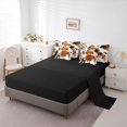 thumbnail image 3 of jejeloiu Highland Cow Cowhide 7pcs Bedding Comforter Set Kids,Farm Animal Print Queen Bedding Sets,Reversible, 3 of 7