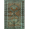 thumbnail image 1 of Ahgly Company Machine Washable Indoor Rectangle Persian Turquoise Blue Traditional Area Rugs, 7' x 9', 1 of 4