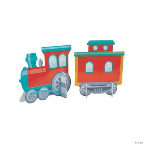 3D Train Centerpiece Set, Birthday, Party Decor, 2 Pieces