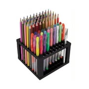 Techtongda 96 Hole Plastic Pencil Brush Holder Desk Stand Organizer Holding Rack
