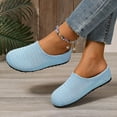 thumbnail image 3 of Mepaouo Women's Slip on Loafers Breathable Mesh Flats Round Toe Knit Casual Mules Walking Shoes, 3 of 8