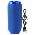 thumbnail image 1 of Altavoz Bluetooth portátil, resistente al agua, de doble diafragma, subwoofer Bluetooth duradero para exteriores, color azul, 1 of 15
