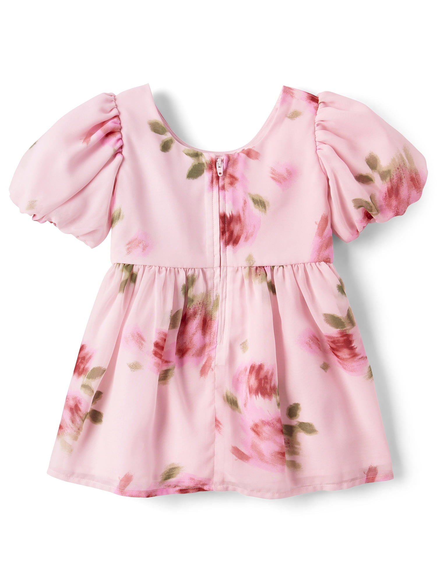 The Children's Place Toddler Girls Short Sleeve Chiffon Fit and Flare Dress, Sizes 12M-5T