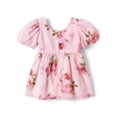 thumbnail image 3 of The Children's Place Toddler Girls Short Sleeve Chiffon Fit and Flare Dress, Sizes 12M-5T, 3 of 3