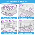 thumbnail image 4 of Plastic Pencil Box Large Capacity Pencil Boxes Clear Boxes with Snap-Tight Lid Stylish Office Supplies Storage Organizer Box Neon Purple Leopard Print, 4 of 7