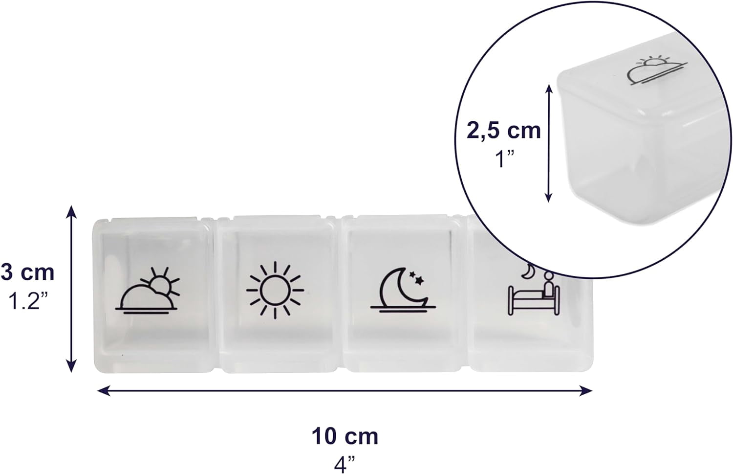 KMINA - Monthly Pill Organizer 4 Times a Day, Pill Box Monthly 31 Days, Vitamin Box Organizer Large, Pill Boxes and Organizer 4 Times a Day Month
