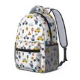 thumbnail image 2 of Police and Hippo White Pattern Backpack for School, Cute School Bag with Adjustable Shoulder Straps and Padded Back, 15.3"x11"x6.7", 2 of 5