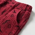 thumbnail image 3 of FYEGRE Festive Holiday Themed Cartoon Print Long Sleeve Top and Pant Pajama Set for Girls Comfortable Sleepwear Outfit Red 6-7 Years, 3 of 8
