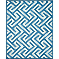 SAFAVIEH Four Seasons Mihail Geometric Area Rug, Ivory/Blue, 5' x 8'