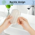 thumbnail image 5 of DODAMOUR 2 Pack Leakproof Travel Soap Container with Lid, Soap Bar Holder with Draining, Portable Soap Dish Case for Traveling, Camping, Gym, Bathroom (Clear White), 5 of 6