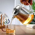 thumbnail image 4 of Glass Teapot with Removable Stainless Steel Infuser, Borosilicate Glass Tea Pot with Strainer,for Blooming Tea & Loose Leaf Tea, Microwave & Stovetop, 4 of 8