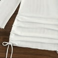 thumbnail image 4 of Womens Swimsuit Cover Up Crochet Coverups Hollow Out Long Sleeve Drawstring Bathing Suits Swim Coverup, 4 of 4