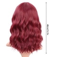 thumbnail image 2 of Perruque Synthétique Rouge Vin Ondulée Bouclée Style Cheveux pour Femmes, 2 of 7
