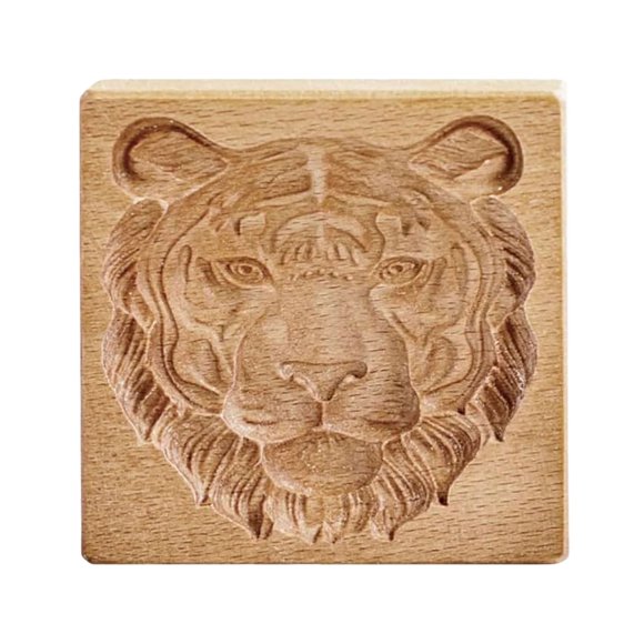 3D Carved Wooden Cookie Moulds DIY Embossing Craft Decorative Baking Tools For Holiday Kitchen Christmas Thanksgiving Halloween Easter