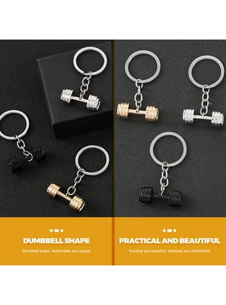 STRONG IS BEAUTIFUL DUMBBELL Fitness Weightlifting Keychain Gym
