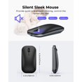 thumbnail image 4 of seenda Wireless Bluetooth Keyboard and Mouse Combo, SKM64-3 Rechargeable Slim Quiet Keyboard Mouse, 3 Multi-Device Connection, Compatible for Windows, 4 of 7