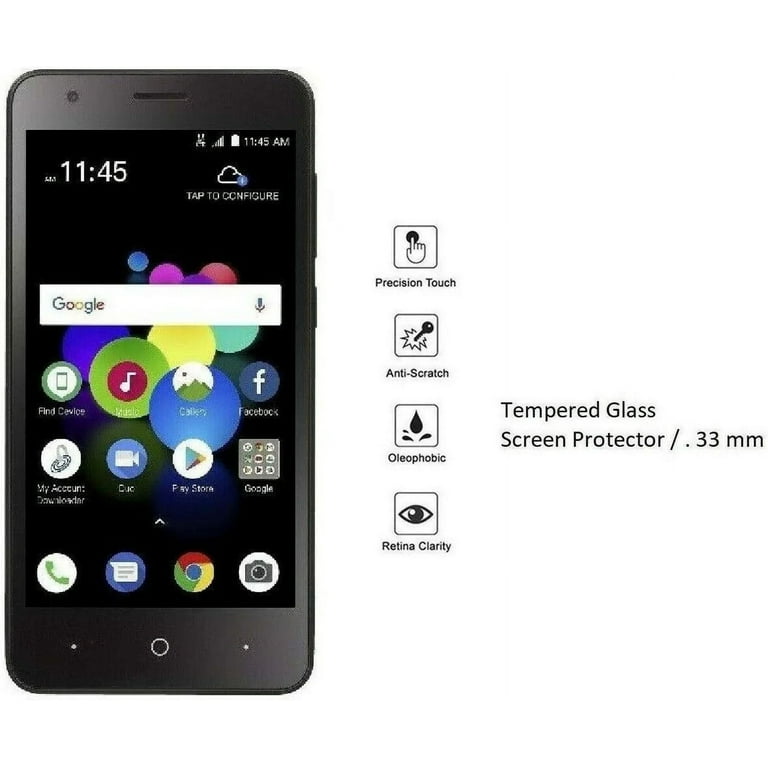 For ZTE Z1 Gabb Wireless Wallet Cover Phone Case Tempered Glass