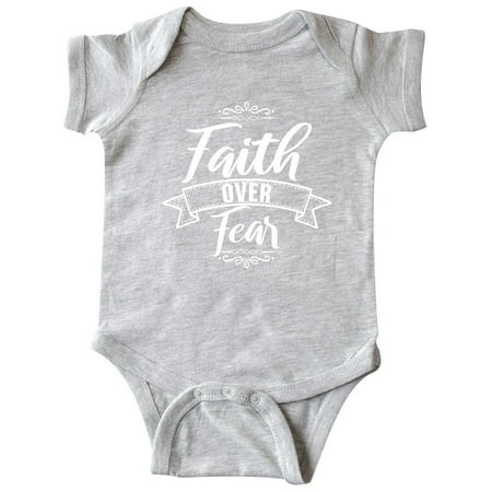 

Inktastic Cancer Awareness Faith Over Fear Gift Baby Boy or Baby Girl Bodysuit