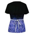 thumbnail image 3 of Lolmot Women's Mock-Wrap Scrub Tops Cute Cartoon Pattern Medical Working Uniform Breatheble Short Sleeve V-Neck T Shirt Tunics Floral Blouse Nursing Tops With Pockets on Clearance, 3 of 3