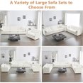 thumbnail image 7 of Luxury 2 Piece Cloud Couches Set, Modern Upholstered Chenille 3 Seater and Loveseat Sofa Set with 9 Pillows for Living Room Bedroom Office Apartment, White, 7 of 7
