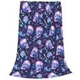 thumbnail image 2 of Pofeuu Blue Skull Crystal Print Ultra-Soft Micro Fleece Blanket,for Bed Or Sofa,All Season Throw Blankets Flannel Blanket-40"x30", 2 of 7