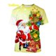 thumbnail image 1 of Camiseta de Navidad con estampado 3D para hombre y mujer, camisa informal de manga corta con cuello redondo, muñeco de nieve y alce, Unisex, 1 of 4