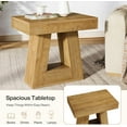 thumbnail image 5 of Tribesigns 2-Tier Modern Side Table Set of 2, Narrow Wooden End Table with Trapezoid Base, Farmhouse Nightstand for Living Room, Bedroom, Natural Wood Color, 5 of 5