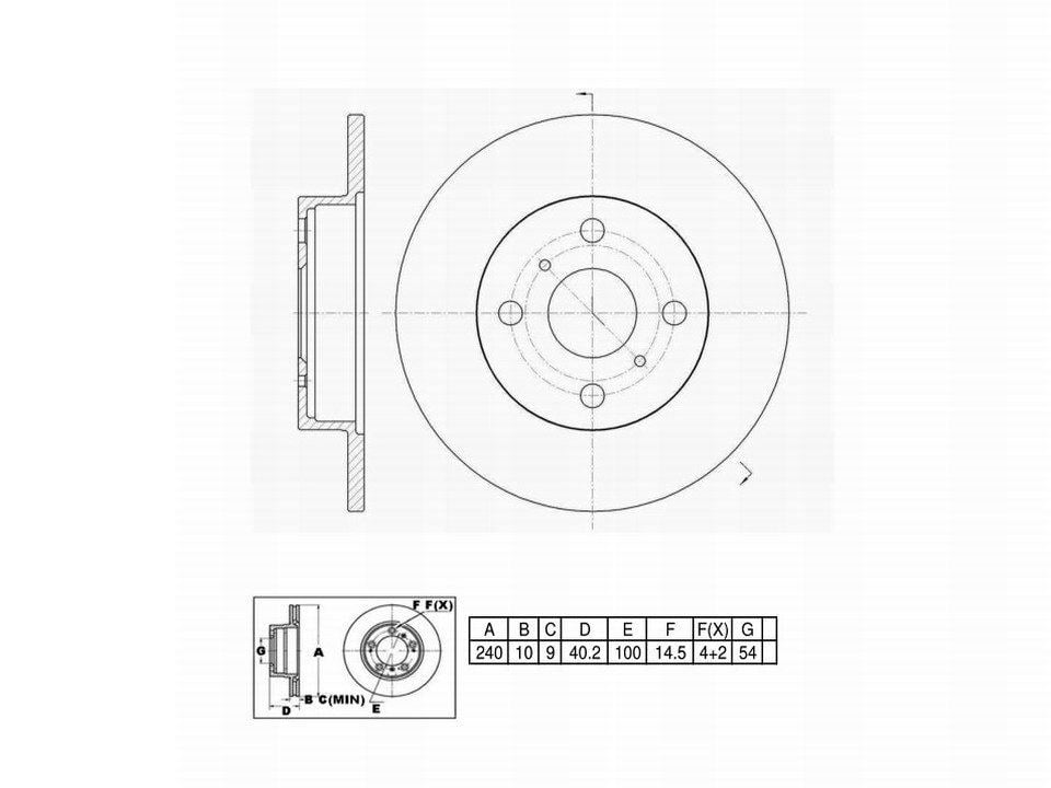 Winstop Brake Rotor, Rear WS229407, Toyota MR2 1986-1985