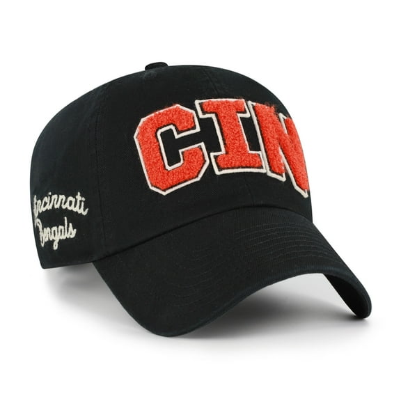 Women's '47  Black Cincinnati Bengals Zoey Clean Up Adjustable Hat