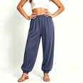 thumbnail image 2 of PBFRDSJ Cotton Pants Women Boho Harem Yoga Pants Loose Comfy Stretchy Lounge Bottom for Daily Sports Dance, 2 of 7