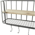 thumbnail image 4 of DecMode 32", 26"W Gray Metal 2 Shelves Wall Hook, 2-Pieces, 4 of 9