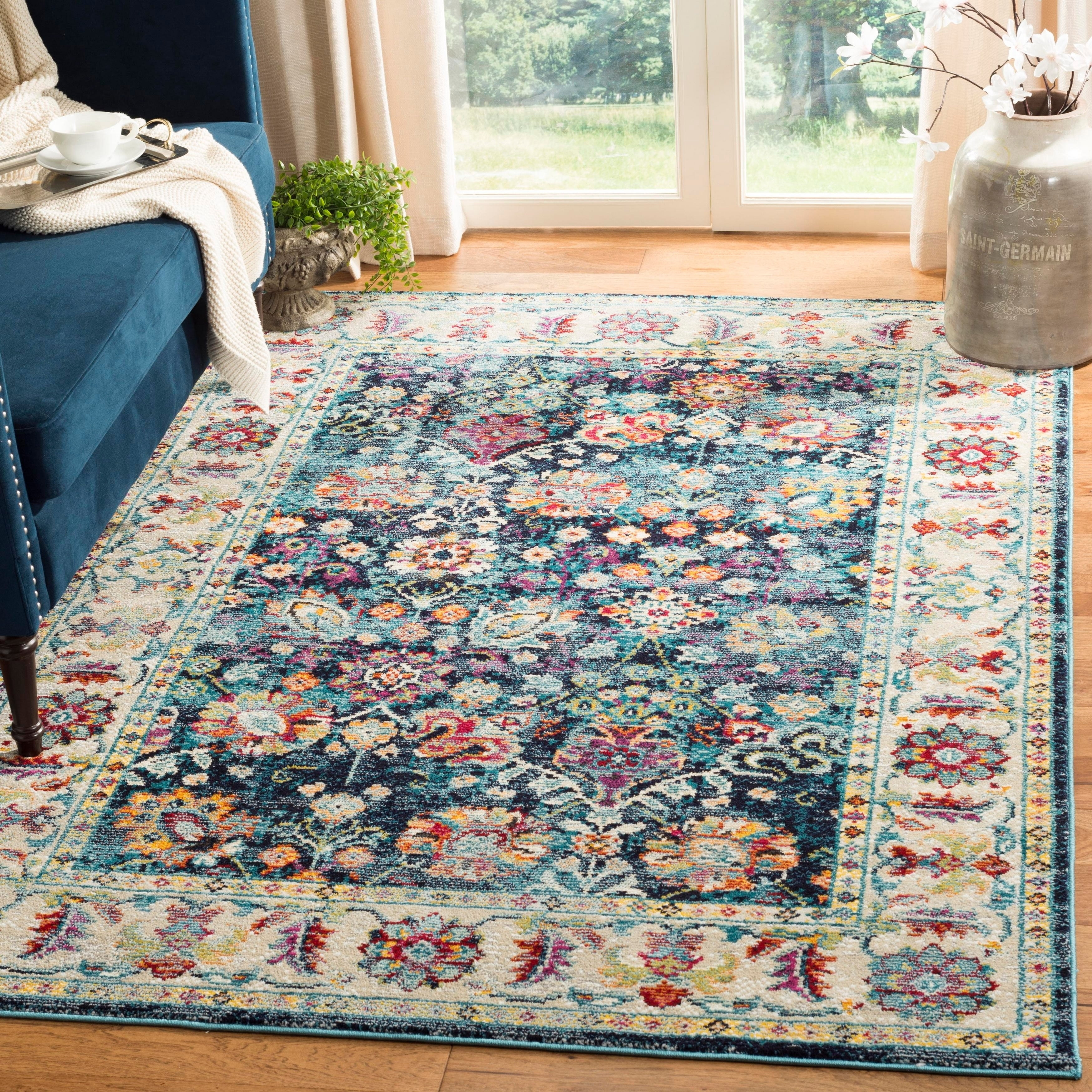3x5 feet - 26 x 49 Blue Rug Branch Savannah Traditional Area Rug