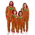 thumbnail image 2 of Pelele navideño unisex para niña pequeña, disfraz de galleta de Año Nuevo para mujer adulta, disfraz de hombre de jengibre de peluche para familia, 2 of 5