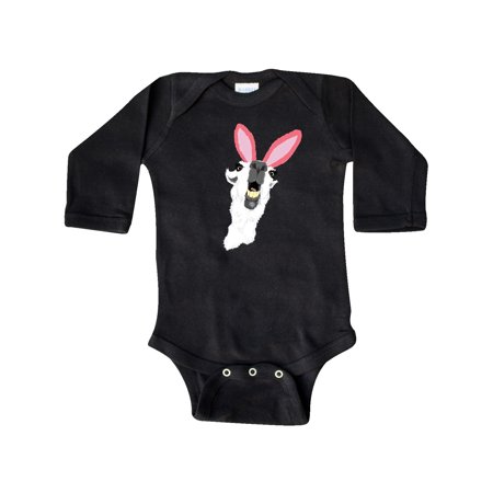 

Inktastic Easter Goofy Llama wearing Bunny Ears Gift Baby Boy or Baby Girl Long Sleeve Bodysuit