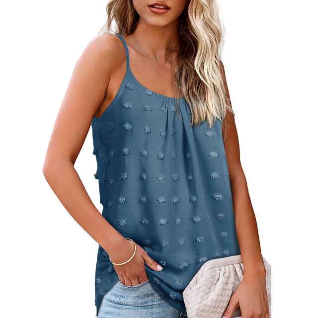 Camisola suelta, chalecos de mujer Elegante y fácil de combinar para el verano LHCER Camiseta sin mangas de verano para mujer