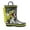 Green Tyrannosaurus Rex, variant on FUNCOO PLUS Toddler Rubber Rain Boots Kids Waterproof Boots for Girls, Pink & White, Size 8