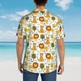 thumbnail image 3 of Lsque Tiger Lion pattern Hawaiian Shirt for Men, Unisex Summer Beach Casual Short Sleeve Button Down Shirts-, 3 of 9