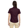thumbnail image 3 of ASH CITY - CORE 365 78194 LADIES' OPTIMUM SHORT-SLEEVE TWILL SHIRT, XS, BURGUNDY, 3 of 3