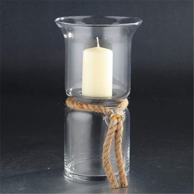 Diamond Star 64561 12 x 6.5 in. Glass Candle Holder, Clear Walmart