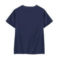 thumbnail image 3 of NAMTYQX Blouses for Women Dressy Casual Round Neck Bedrucktes Baggy Short Sleeve Plus Size Airoft Light Patterns Fashion Blouses for Women Casual Dark Blue Size M, 3 of 4