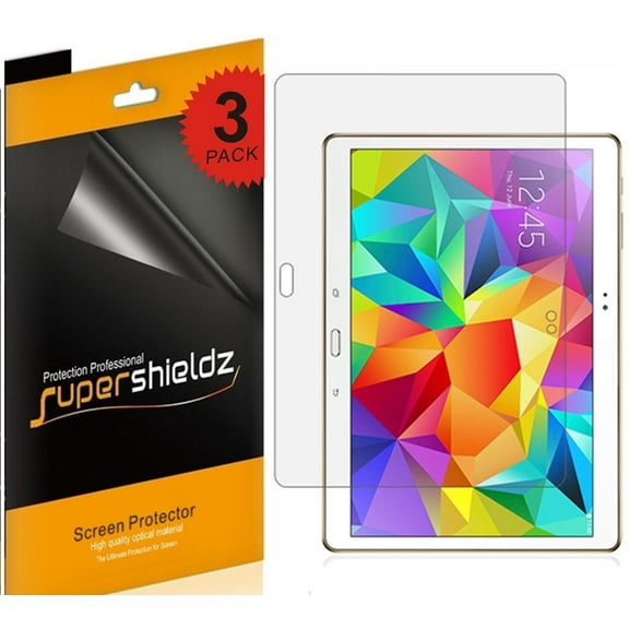 [3-Pack] Supershieldz for Samsung Galaxy Tab S 10.5 Screen Protector, Anti-Bubble High Definition (HD) Clear Shield