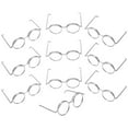 thumbnail image 1 of Lot de 20 Accessoires de Lunettes de Poupée Miniatures en Métal Rond Argenté pour Enfants, 1 of 9